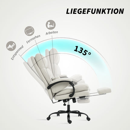 Ergonomická kancelářská židle, nastavitelná, bederní opěrka, světle šedá