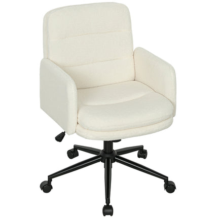Ergonomischer Bürostuhl, Stoffbezug, verstellbar, Cremefarben