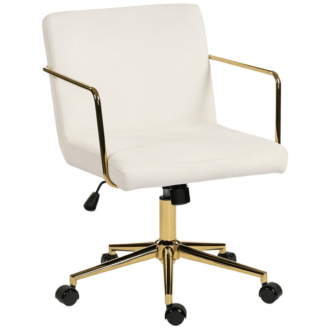 Ergonomischer Bürostuhl, goldfarbene Akzente, Samtoptik