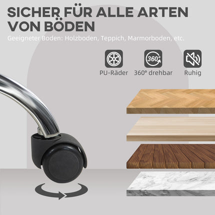 Ergonomischer Bürostuhl, Teddy-Fleece, Höhenverstellbar