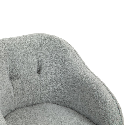 Ergonomischer Bürostuhl, Teddy-Fleece, Höhenverstellbar