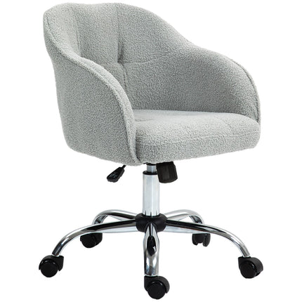 Ergonomischer Bürostuhl, Teddy-Fleece, Höhenverstellbar