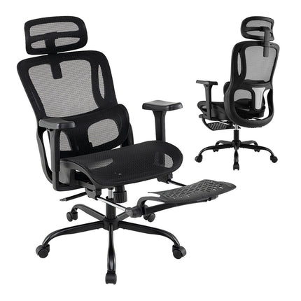 Ergonomischer Bürostuhl mit verstellbarer Kopf- und Fußstütze