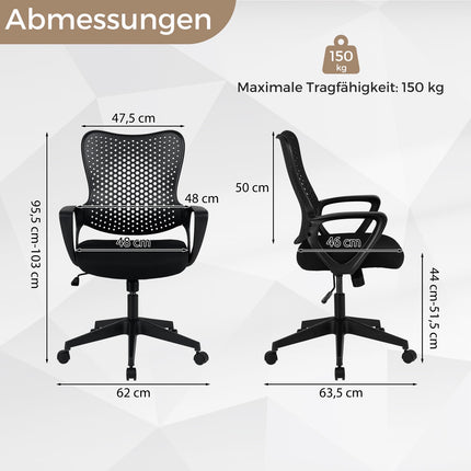 Ergonomic Office Chair with Adjustable Mesh Backrest