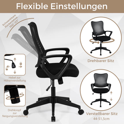 Ergonomic Office Chair with Adjustable Mesh Backrest