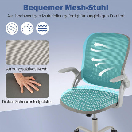 Ergonomischer Bürostuhl mit hochklappbaren Armlehnen & Kippfunktion