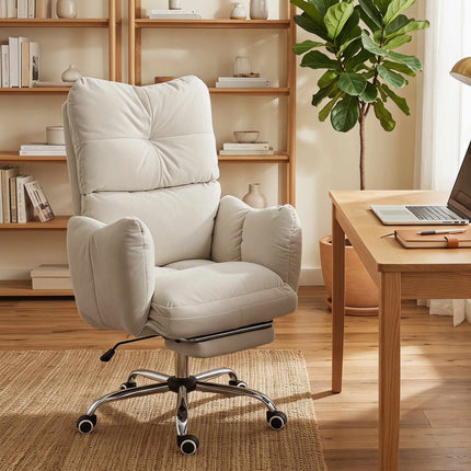 Ergonomischer Bürostuhl mit Fußstütze, verstellbare Rückenlehne
