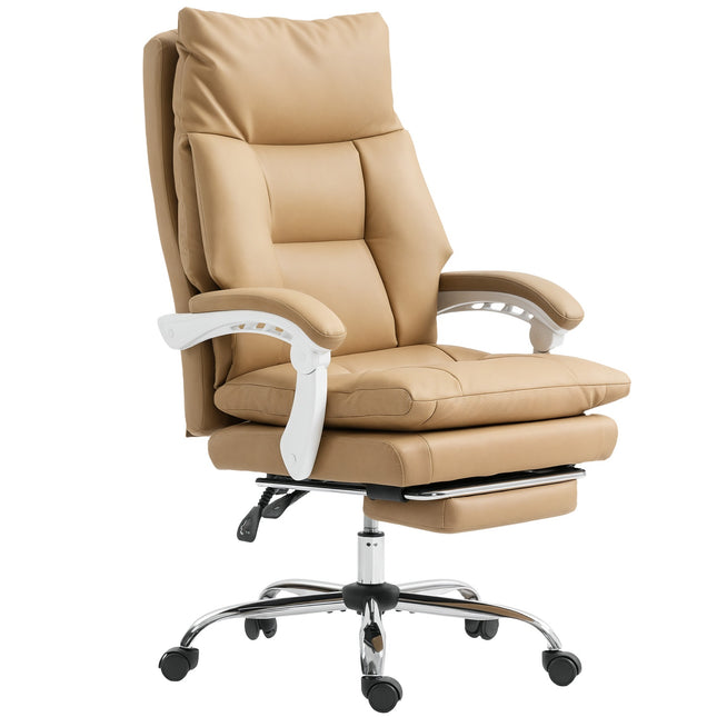 Ergonomischer Bürostuhl mit Lordosenstütze, neigbar, hellbraun