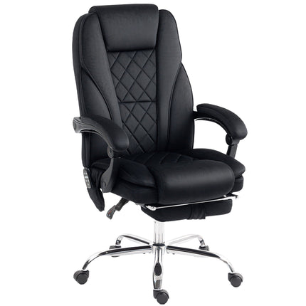 Ergonomic Office Chair with Massage, Footrest, Black