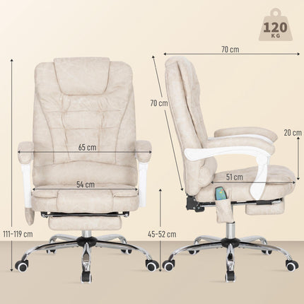 Ergonomic Office Chair with Massage, Recline & Footrest
