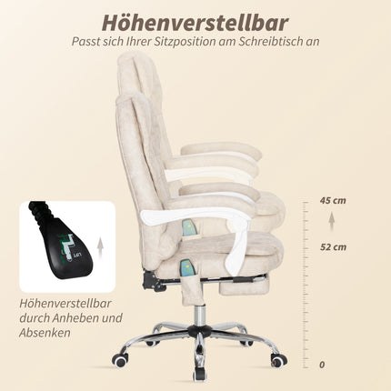 Ergonomic Office Chair with Massage, Recline & Footrest