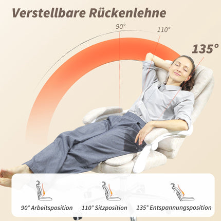 Ergonomic Office Chair with Massage, Recline & Footrest