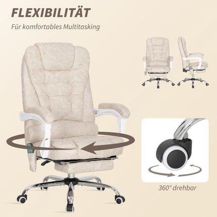 Ergonomic Office Chair with Massage, Recline & Footrest