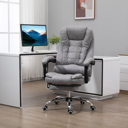 Ergonomischer Bürostuhl mit Massage-, Liege- und Heizfunktion, Grau