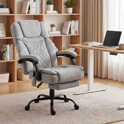 Ergonomic Office Chair with Massage and Heating, Reclines 135