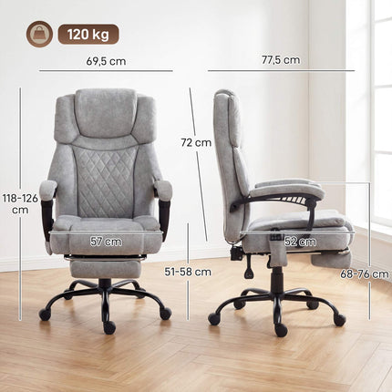 Ergonomic Office Chair with Massage and Heating, Reclines 135