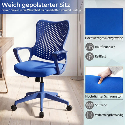 Ergonomischer Bürostuhl mit Netzrückenlehne, Höhenverstellbar
