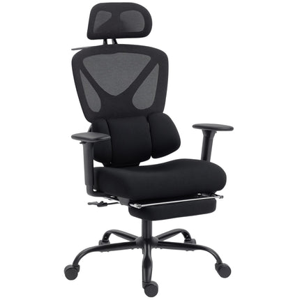 Ergonomická kancelářská židle se síťovinou, bederní opěrkou a nastavitelnou opěrkou hlavy