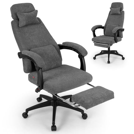 Ergonomischer Bürostuhl mit neigbarer Rückenlehne und Fußstütze