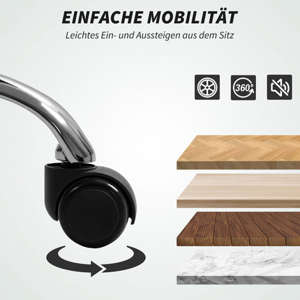 Ergonomischer Bürostuhl mit verstellbarer Rückenlehne und Fußstütze