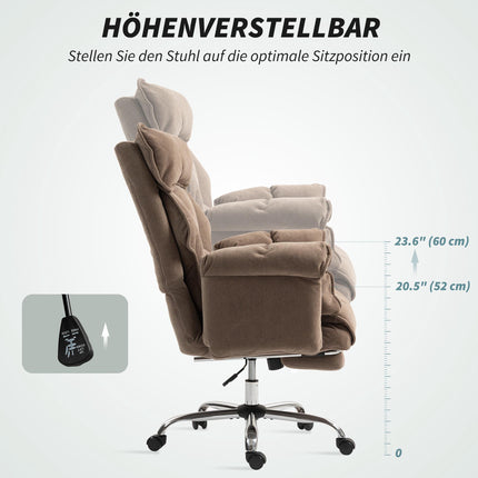 Ergonomischer Bürostuhl mit verstellbarer Rückenlehne und Fußstütze
