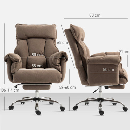 Ergonomischer Bürostuhl mit verstellbarer Rückenlehne und Fußstütze