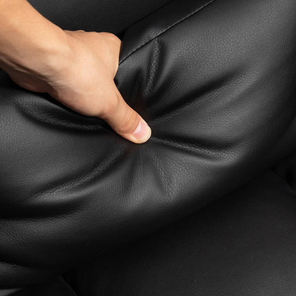 Ergonomischer Bürostuhl, höhenverstellbar 48-56 cm, neigbare Rückenlehne, Fußstütze, schwarz
