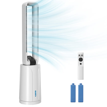 Evaporative Air Cooler with Remote, 15-Hour Timer, White