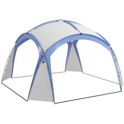 Pavillon 3,5x3,5 m mit Hakentür, Wasserabweisend, Blau