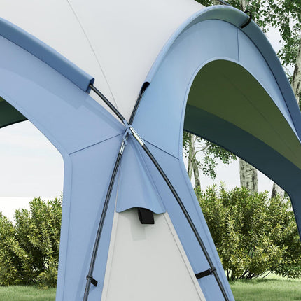 Pavillon 3,5x3,5 m mit Hakentür, Wasserabweisend, Blau
