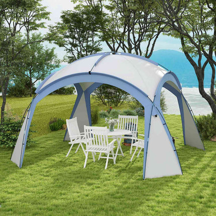 Pavillon 3,5x3,5 m mit Hakentür, Wasserabweisend, Blau