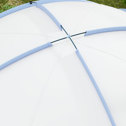 Pavillon 3,5x3,5 m mit Hakentür, Wasserabweisend, Blau
