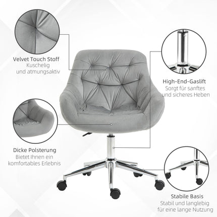 Chefsessel, höhenverstellbar, Polyester grau