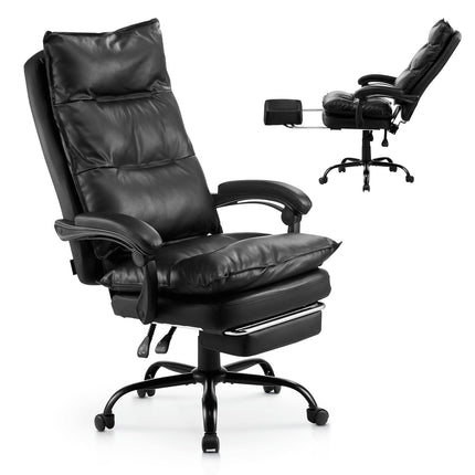 Executive Office Chair, High Back, Footrest, 135 Recline