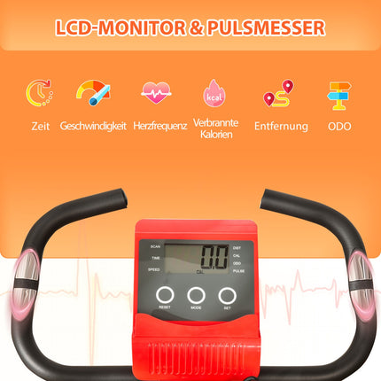 Klappbares Heimtrainerfahrrad mit LCD-Bildschirm und 8 Widerstandsstufen