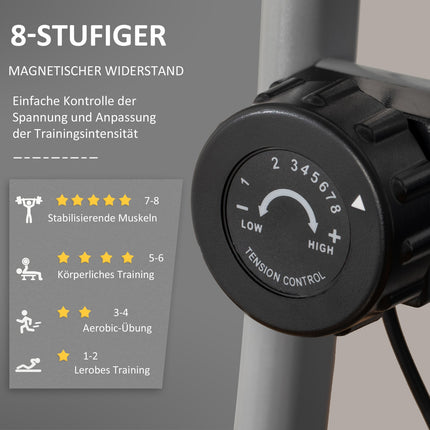 Klappfahrradtrainer, 8-stufiger Magnetwiderstand