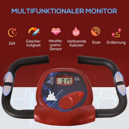 Exercise bike with 8-level magnetic resistance, adjustable height