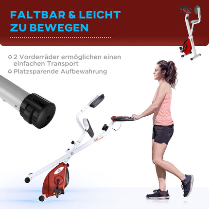 Exercise bike with 8-level magnetic resistance, adjustable height