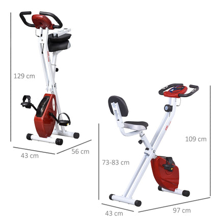 Exercise bike with 8-level magnetic resistance, adjustable height