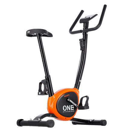 Exercise Bike, Black-Orange, Adjustable Resistance
