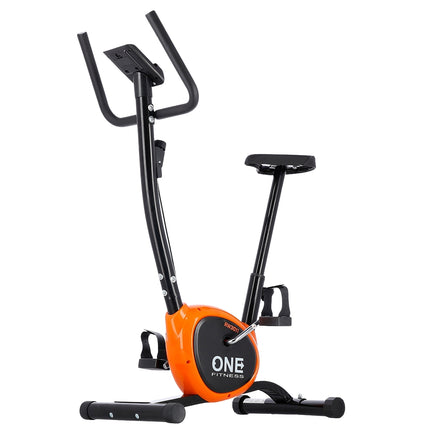Exercise Bike, Black-Orange, Adjustable Resistance