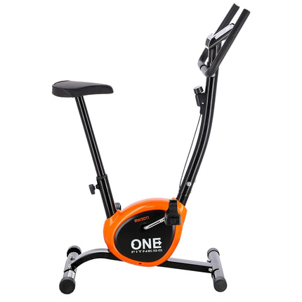 Exercise Bike, Black-Orange, Adjustable Resistance
