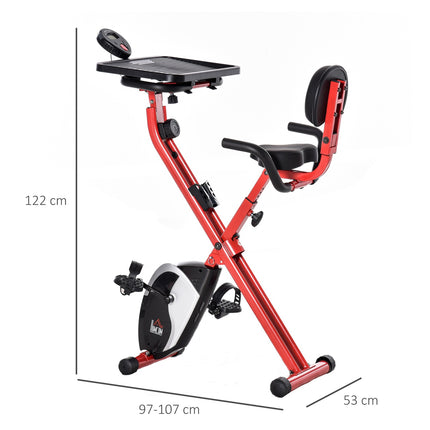 Heimtrainer, 1,5 kg Schwungmasse, 8-facher Widerstand, rot/schwarz