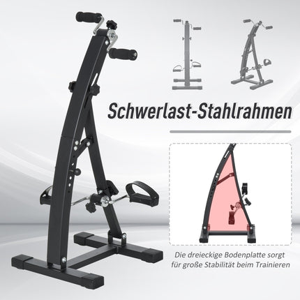 Heimtrainer für Senioren, robuster Stahl, schwarz