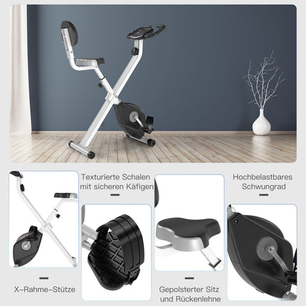 Exercise bike, 8-level magnetic resistance, adjustable height