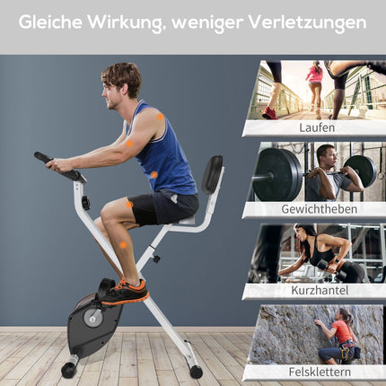 Exercise bike, 8-level magnetic resistance, adjustable height