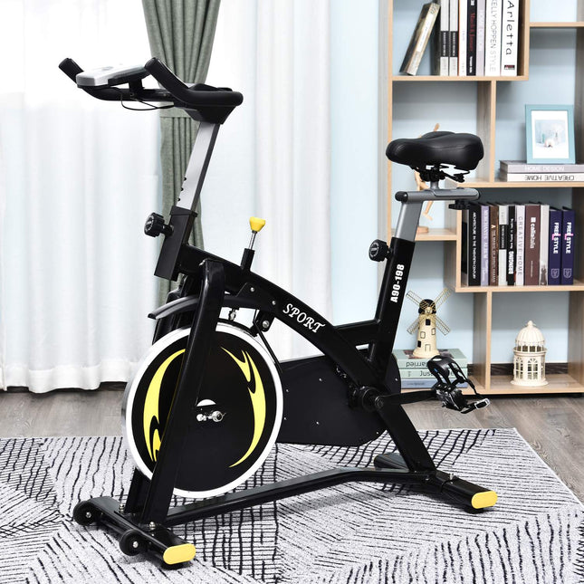 Heimtrainer, 10 kg Schwungmasse, höhenverstellbar, schwarz