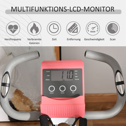 Klappbares Heimtrainer - 2-in-1-Trainer mit LCD und 8 Widerstandsstufen