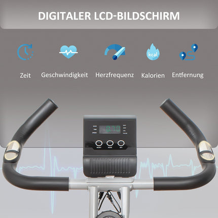 Faltbares Heimtrainer-Fahrrad mit 8-fachem Magnetwiderstand