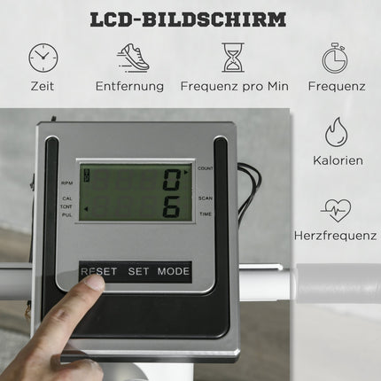 Heimtrainer & Stepper, LCD-Bildschirm, 12 Widerstandsstufen